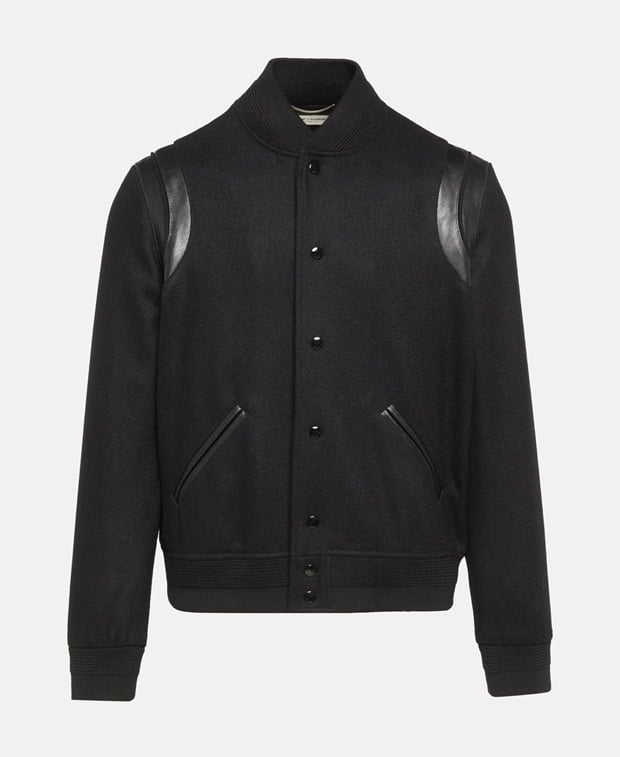 Saint Laurent Wool blouson Black