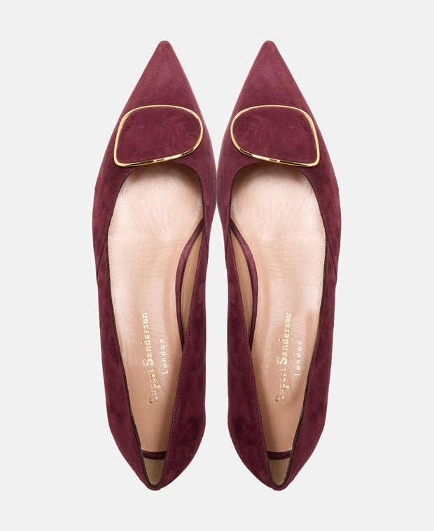 Rupert Sanderson New Aga Ballet flats Burgundy