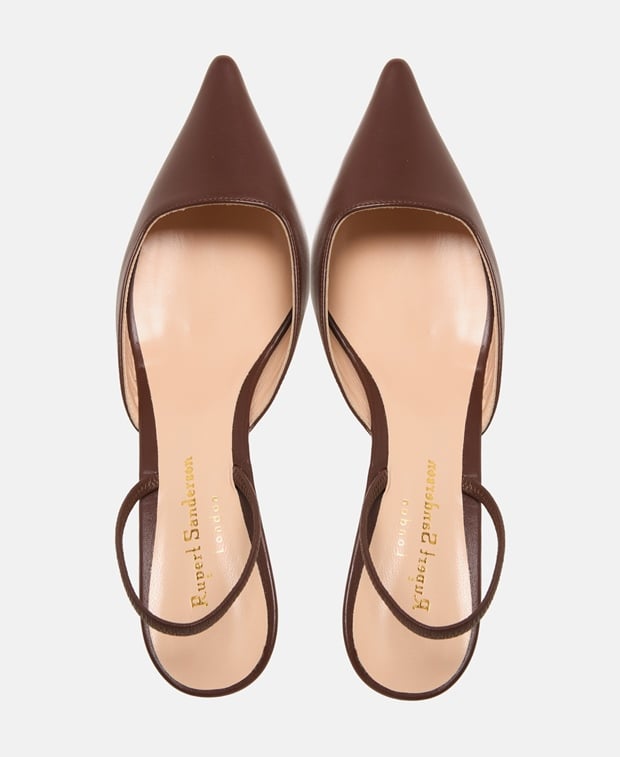 Rupert Sanderson Aminta Slingback pumps Dark Brown