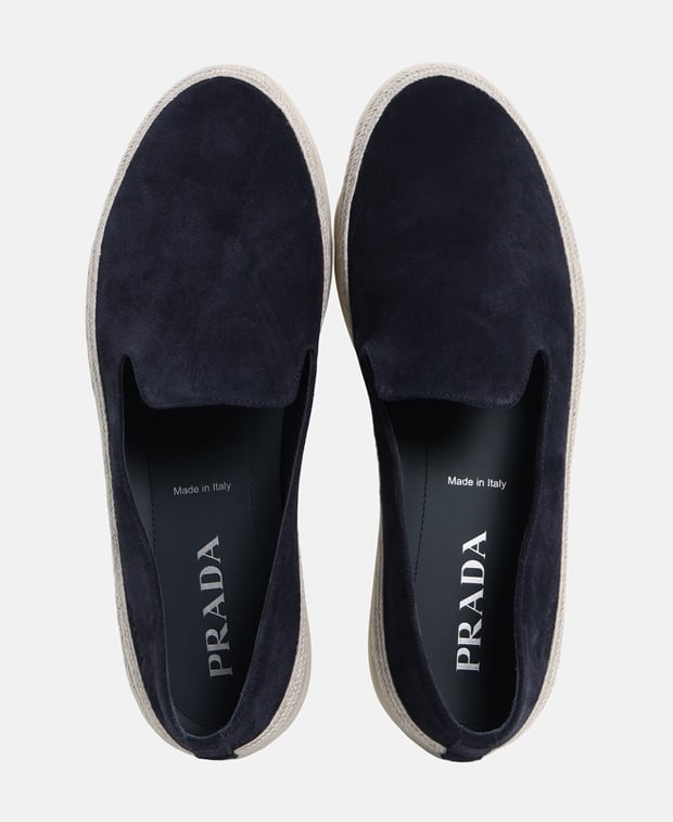 Prada Scamosciato Espadrilles Navy