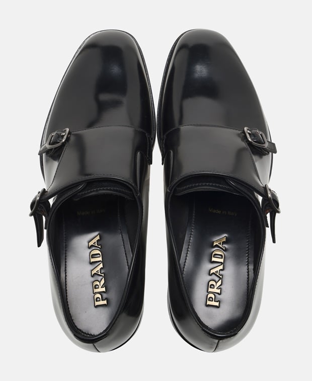Prada Double monkstraps Black