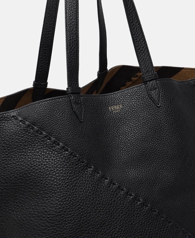 Fendi Leather shopper Anthracite
