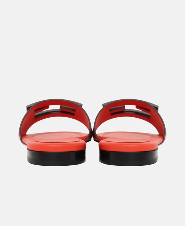Fendi Mules Brick Red