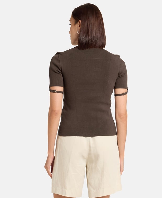 Jacquemus Short-sleeved pullover Dark Brown
