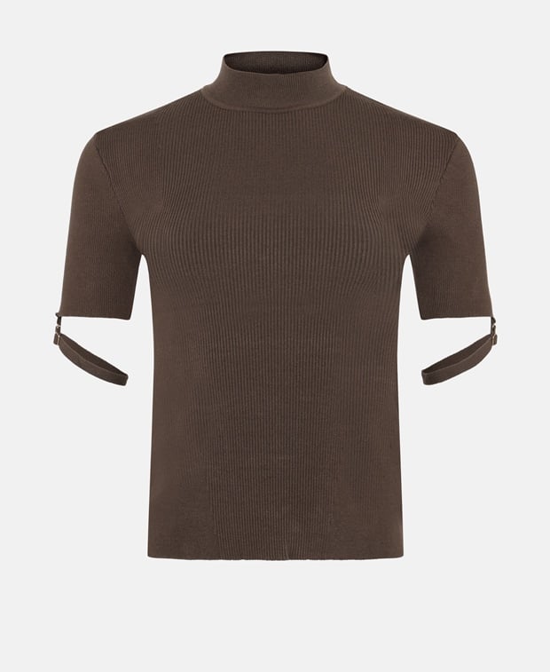 Jacquemus Short-sleeved pullover Dark Brown