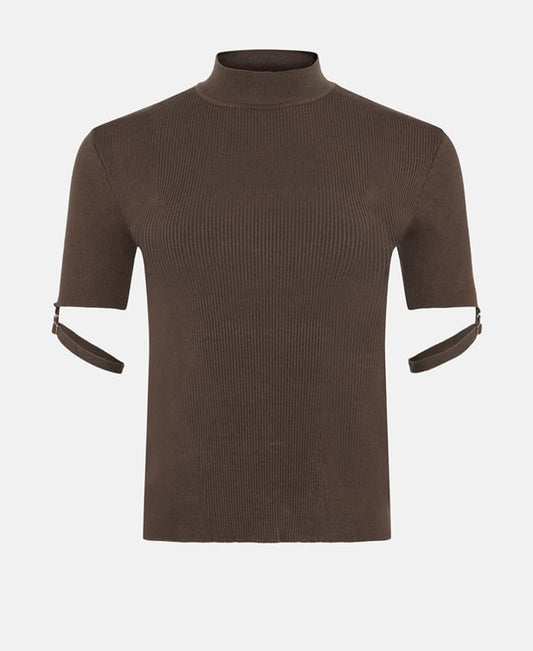 Jacquemus Short-sleeved pullover Dark Brown