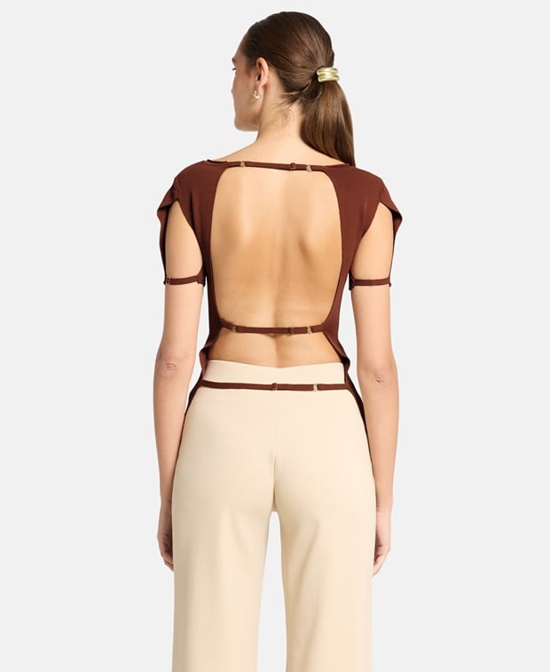 Jacquemus Knitted top Brown