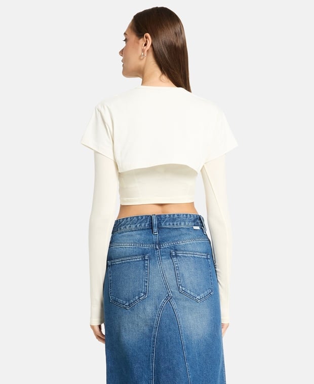 Jacquemus Cropped top Off-white