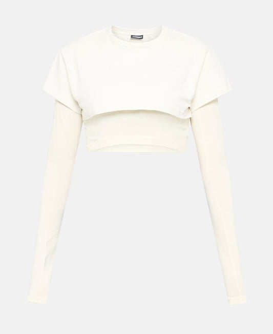 Jacquemus Cropped top Off-white