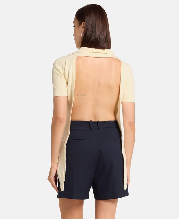 Jacquemus Knitted polo shirt Off-white
