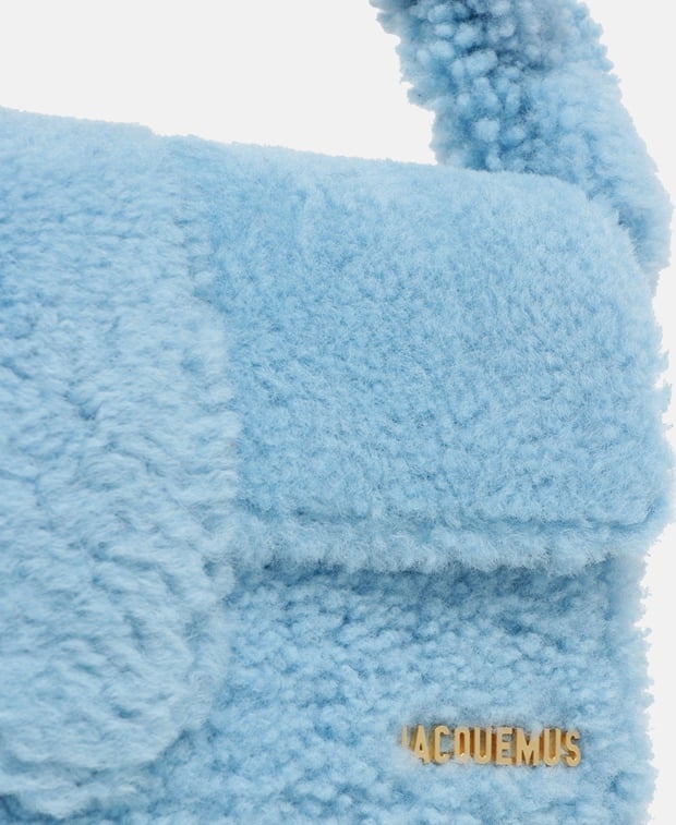 Jacquemus Le Bambidou sherling Shoulder bag Light Blue