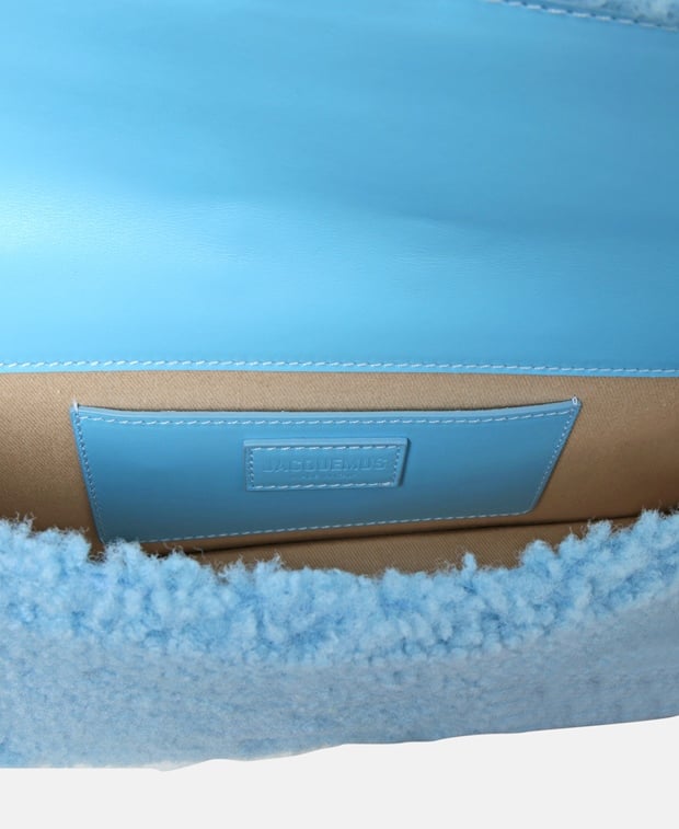 Jacquemus Le Bambidou sherling Shoulder bag Light Blue