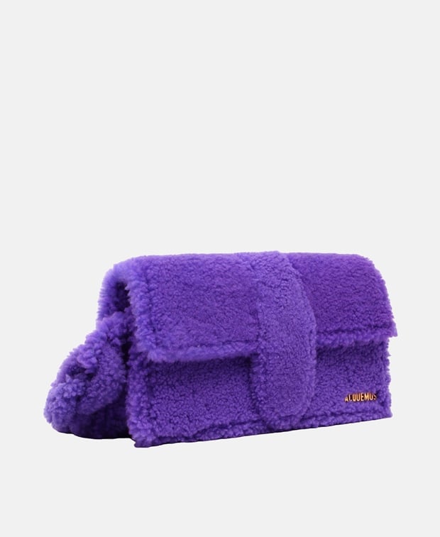 Jacquemus Le Bambidou sherling Shoulder bag Purple