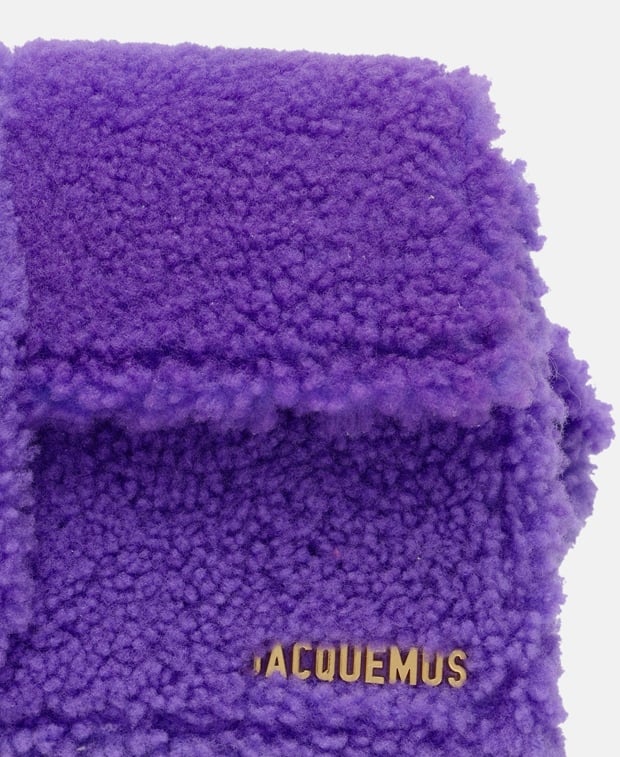 Jacquemus Le Bambidou sherling Shoulder bag Purple