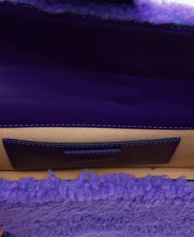 Jacquemus Le Bambidou sherling Shoulder bag Purple