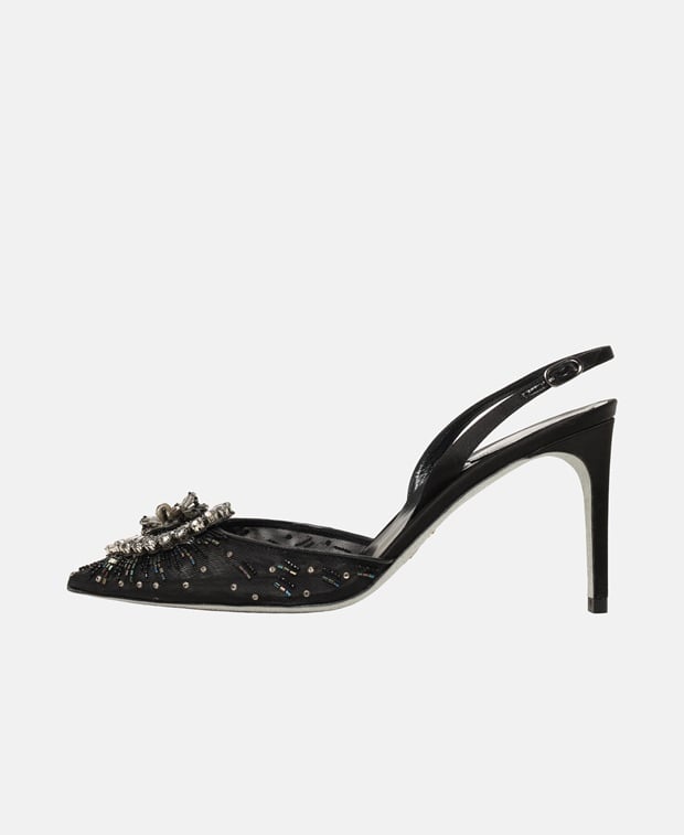 Rene Caovilla B10 Barbara Slingback pumps Black
