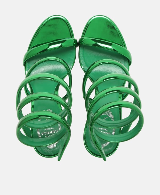 Rene Caovilla Cleo Cleopatra Heeled sandals Green