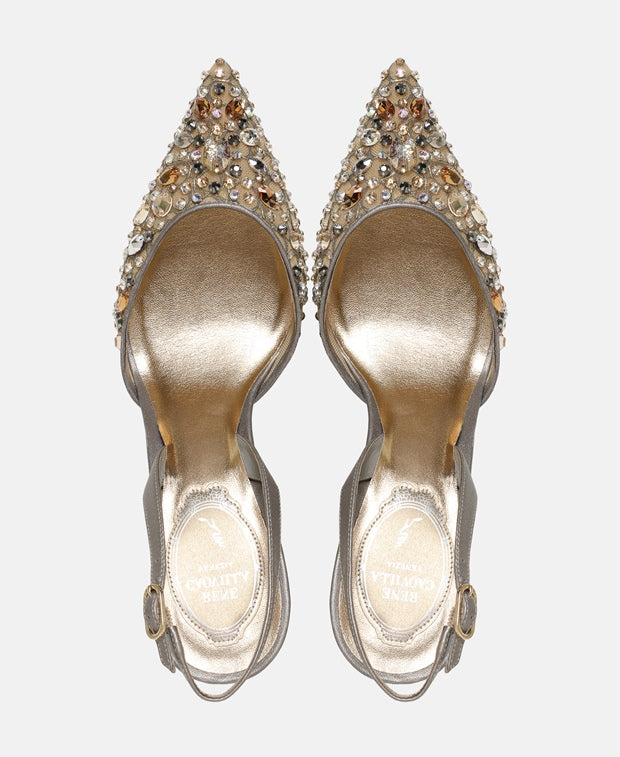 Rene Caovilla C36 Cinderella Slingback pumps Sand
