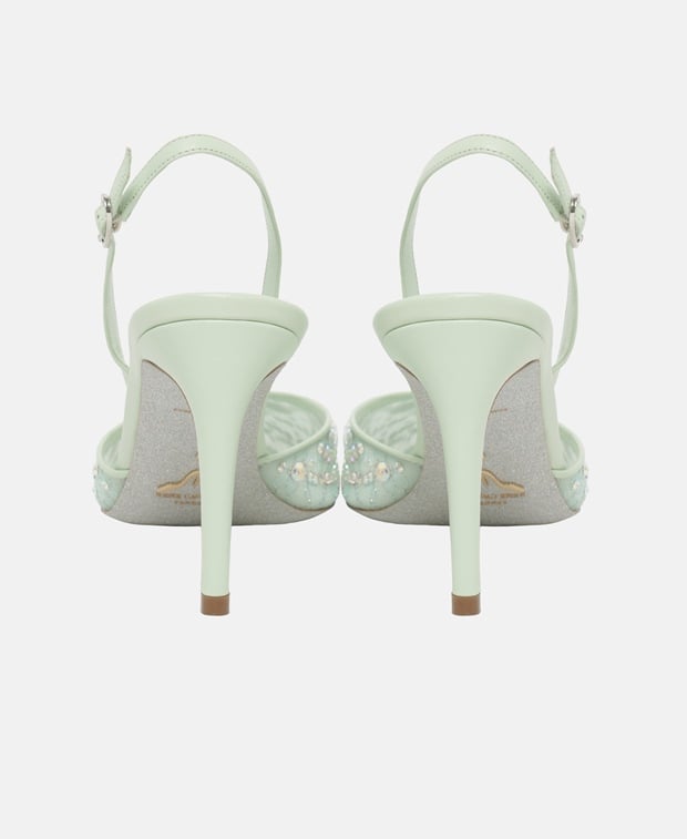 Rene Caovilla C36 Cinderella Slingback pumps Green