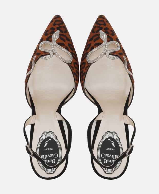 Rene Caovilla Morgana Slingback pumps Cognac