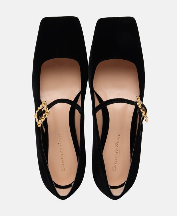 Gianvito Rossi Wondy Mary Jane Slingback ballerina Black
