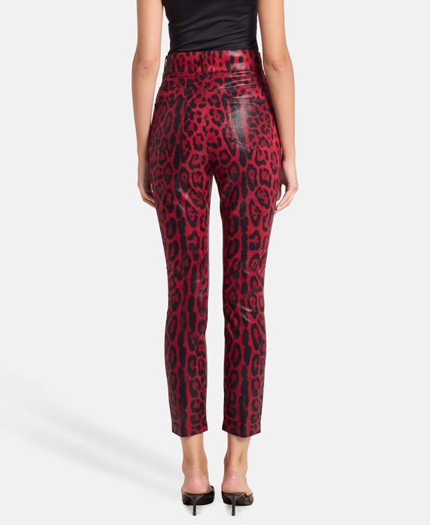 Dolce & Gabbana Leather-look trousers Red