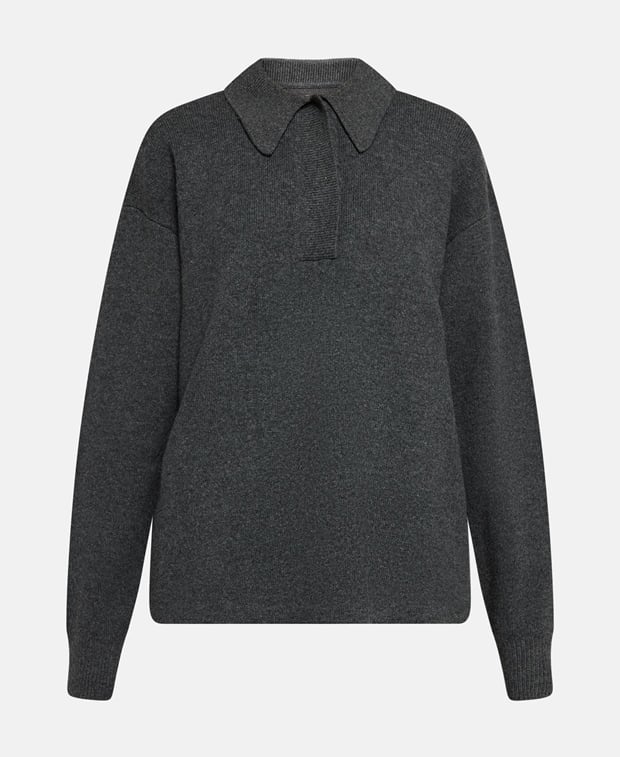Marant Etoile Knitted polo shirt Anthracite
