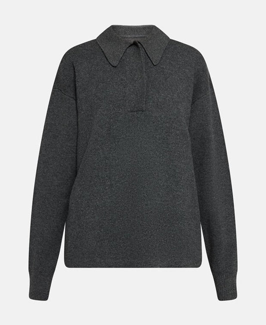 Marant Etoile Knitted polo shirt Anthracite