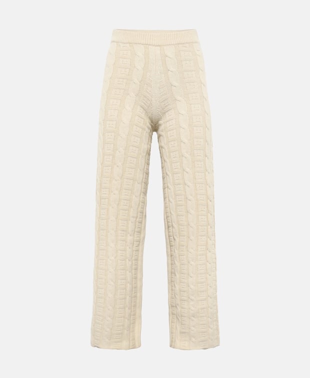 Acne Studios Knitted trousers Oatmeal