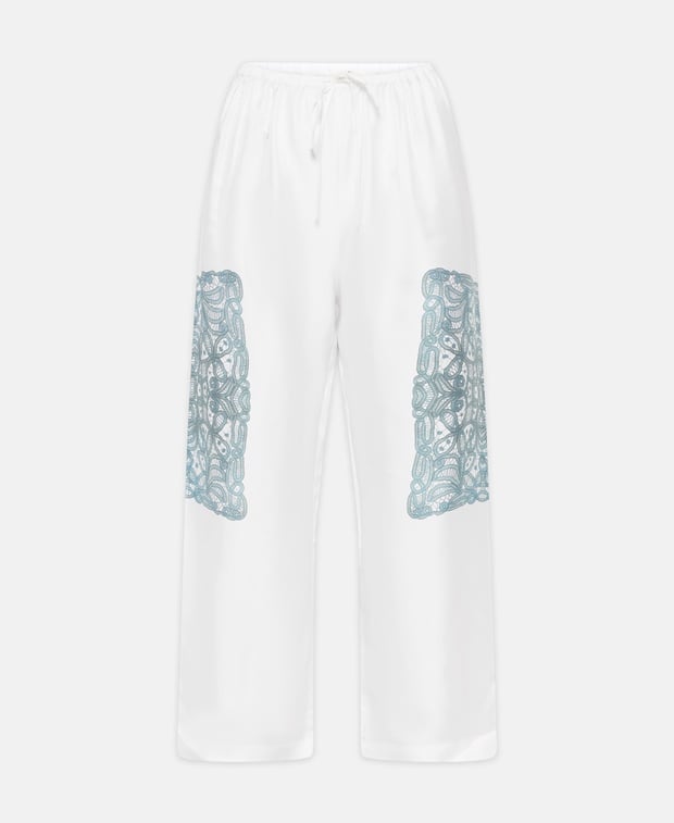 Bite Studios Silk trousers White