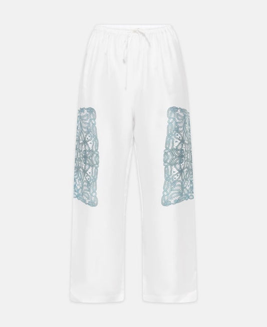 Bite Studios Silk trousers White