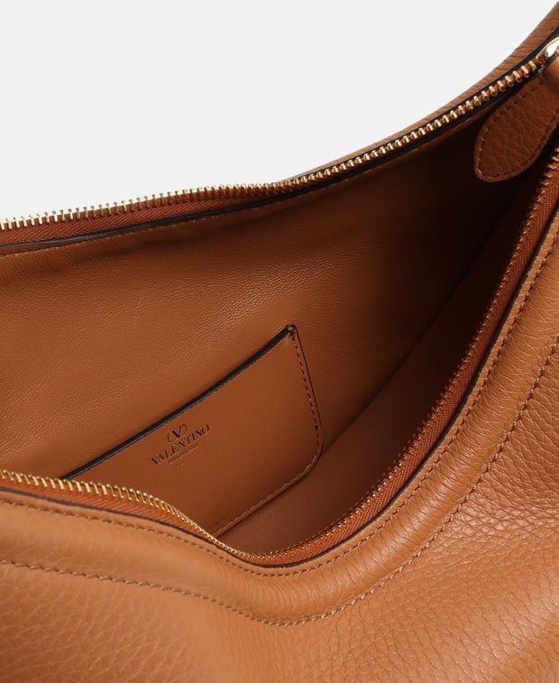 Valentino Garavani Vlogo Leather handbag Cognac
