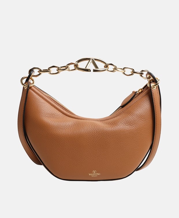 Valentino Garavani Vlogo Leather handbag Cognac
