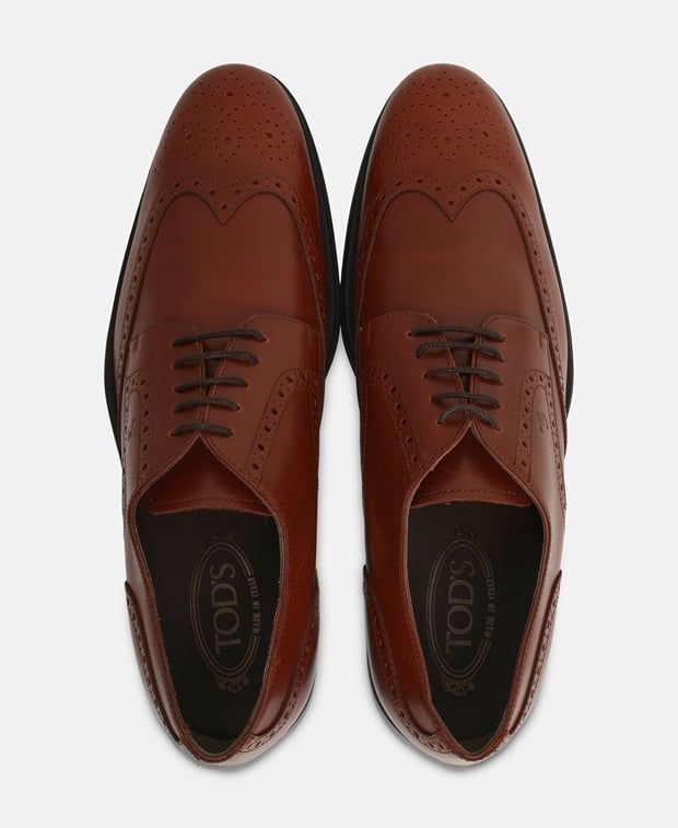 Tod's Bucature Fondo Gomma RQ Derbys Russet