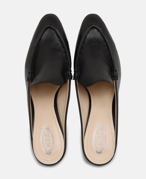 Tod's Sabot Mignon Infilat Mules Black