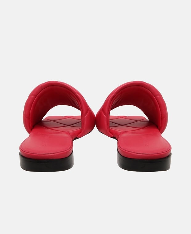 Bottega Veneta Lido Mules Light Red