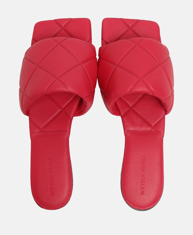 Bottega Veneta Lido Mules Light Red