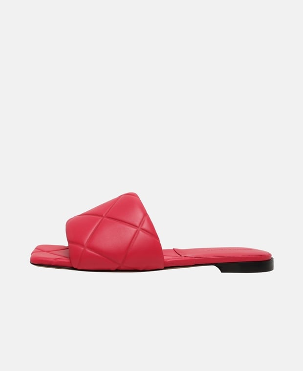 Bottega Veneta Lido Mules Light Red