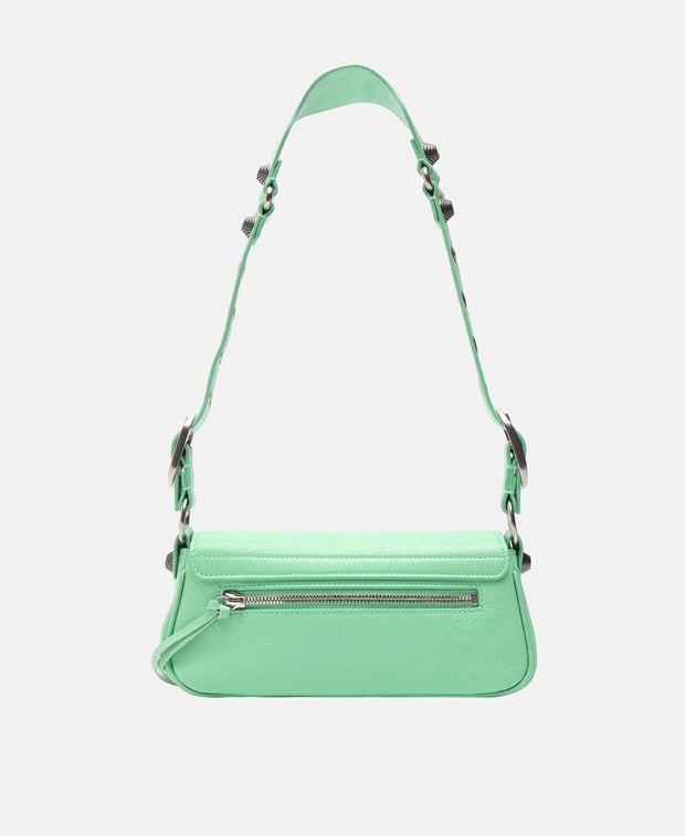 Balenciaga Le Cagole Leather shoulder bag Green