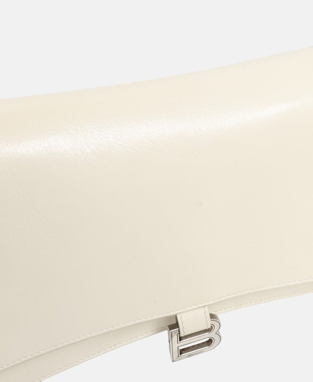 Balenciaga Crush Leather shoulder bag White