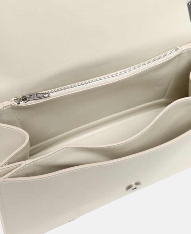 Balenciaga Crush Leather shoulder bag White