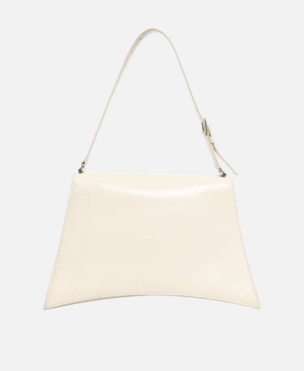 Balenciaga Crush Leather shoulder bag White