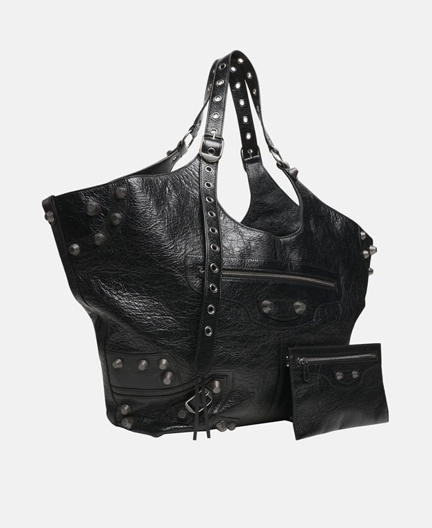 Balenciaga Le Cagole Carry-all Leather shopper Black