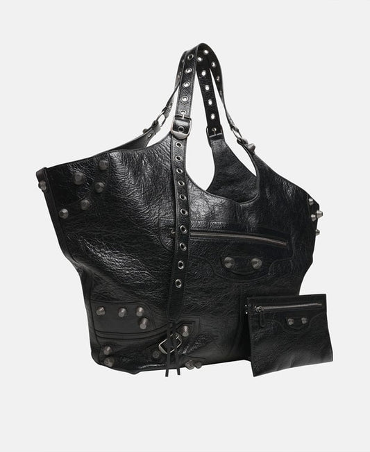 Balenciaga Le Cagole Carry-all Leather shopper Black