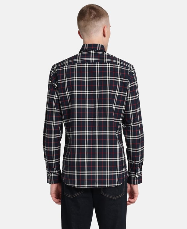 Burberry Long-sleeved shirt - regular fit Dark Blue