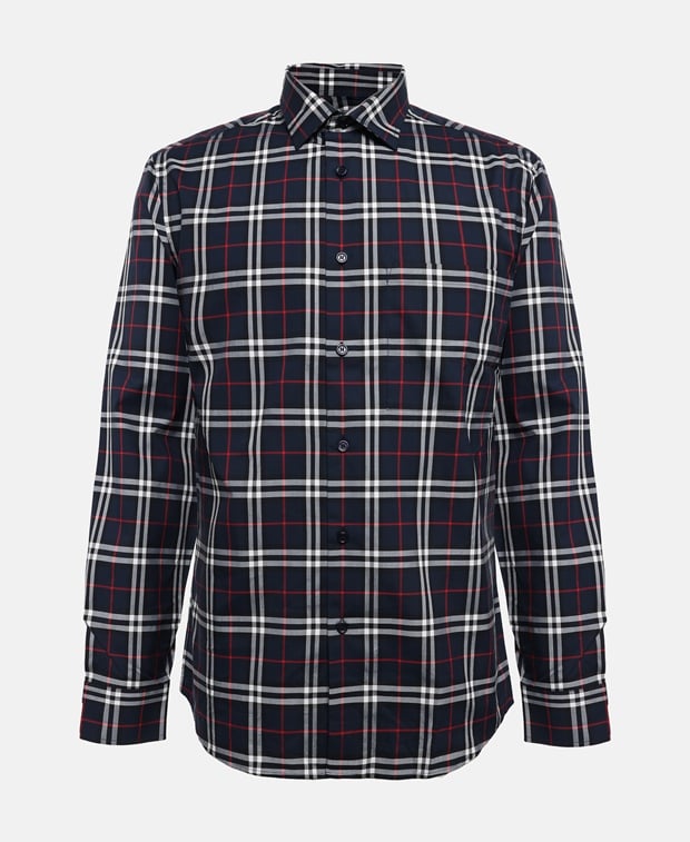 Burberry Long-sleeved shirt - regular fit Dark Blue