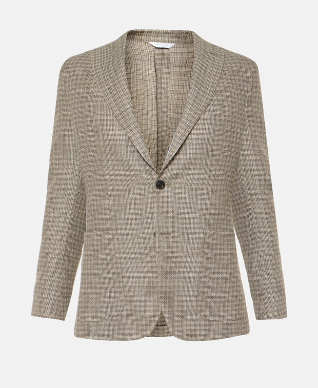 Boglioli Linen-blend suit jacket Green