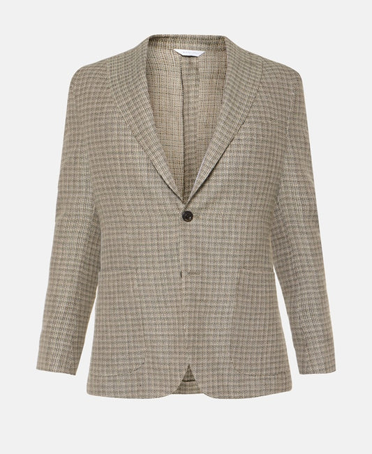 Boglioli Linen-blend suit jacket Green