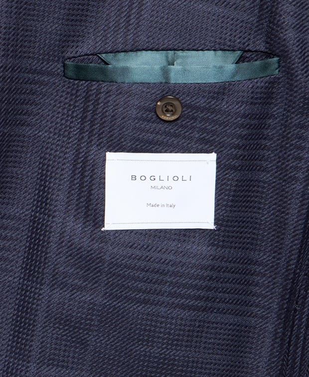 Boglioli Wool-blend suit jacket Navy