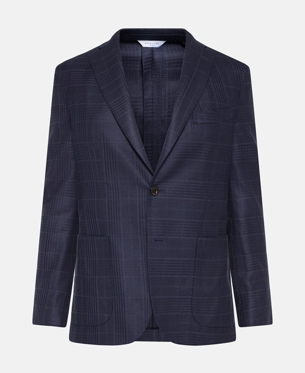 Boglioli Wool-blend suit jacket Navy